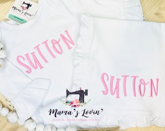 Monogrammed Baby Girl Gown + Eructar Cloth