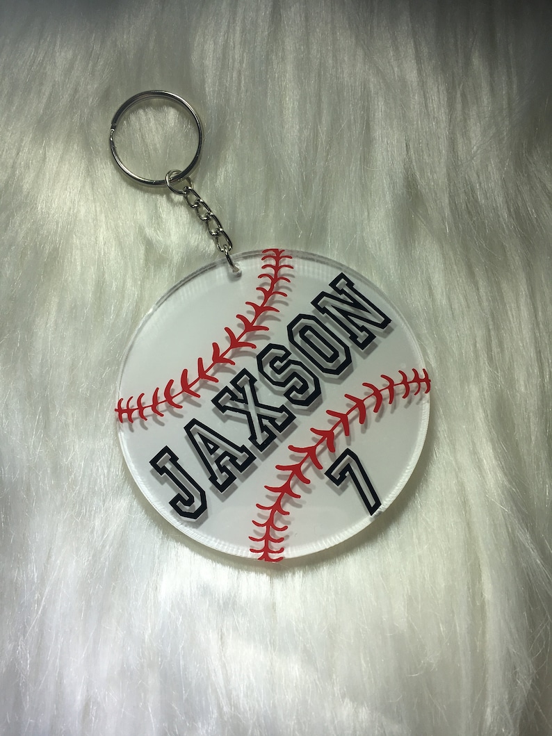 Baseball Keychain PERSONALIZED BASEBALL GIFTS Team Gifts Etsy
