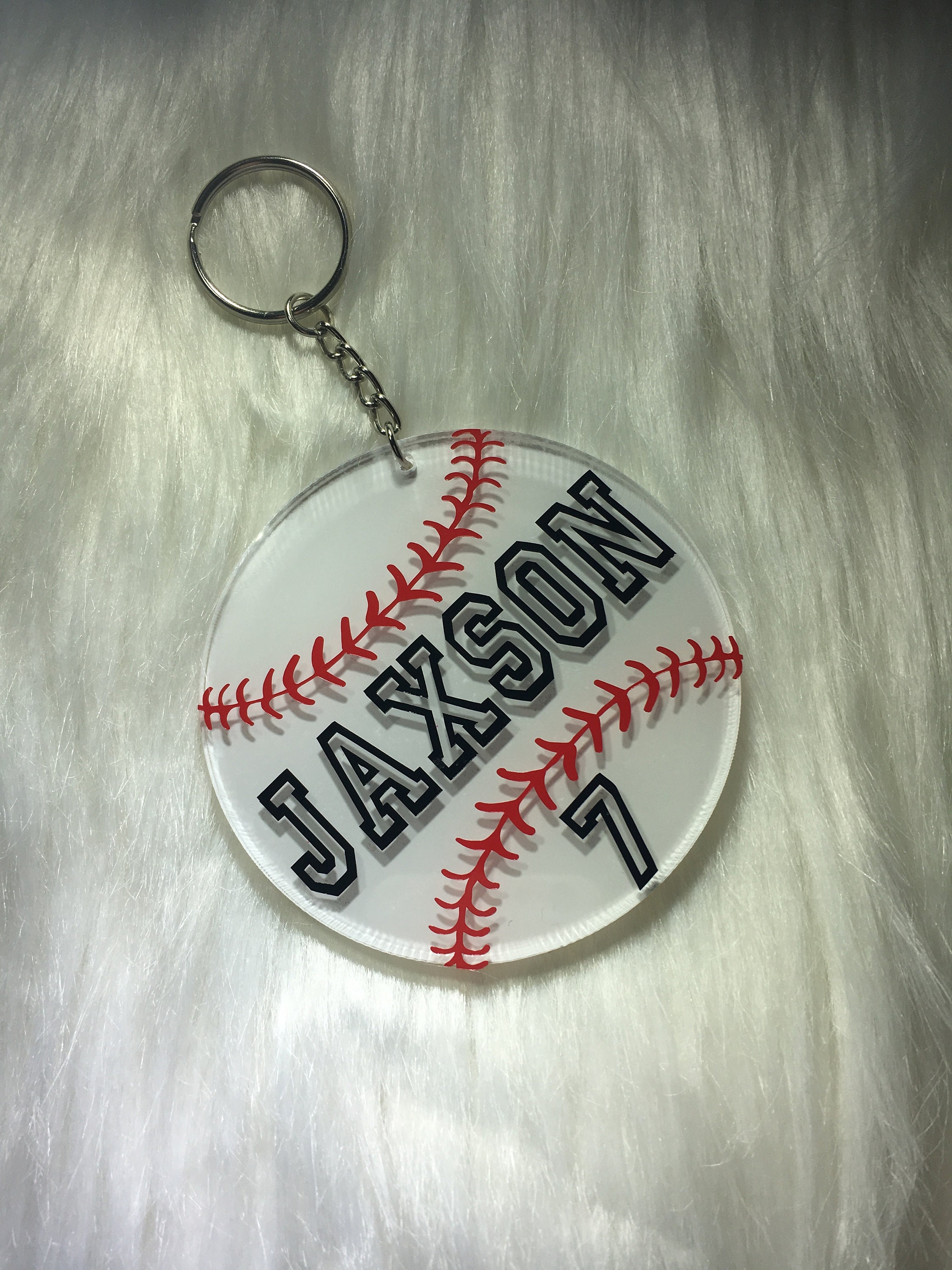 Baseball Keychain PERSONALIZED BASEBALL GIFTS team gifts Etsy