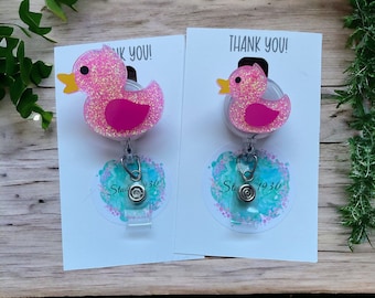 Rubber duck badge reel -- retractable badge summer badge reel