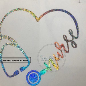 Nurse heart decal, nursing decal, nurse sticker, glitter decal, nurse decal, tumbler decal, car decal, heart decal, nursing sticker