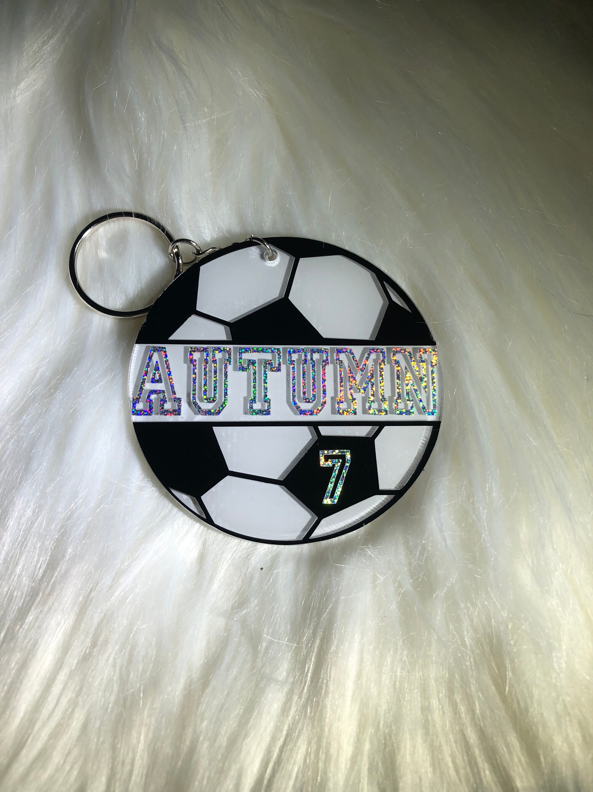 Soccer Ball Keychain PERSONALIZED SOCCER GIFTS Team Etsy Ireland