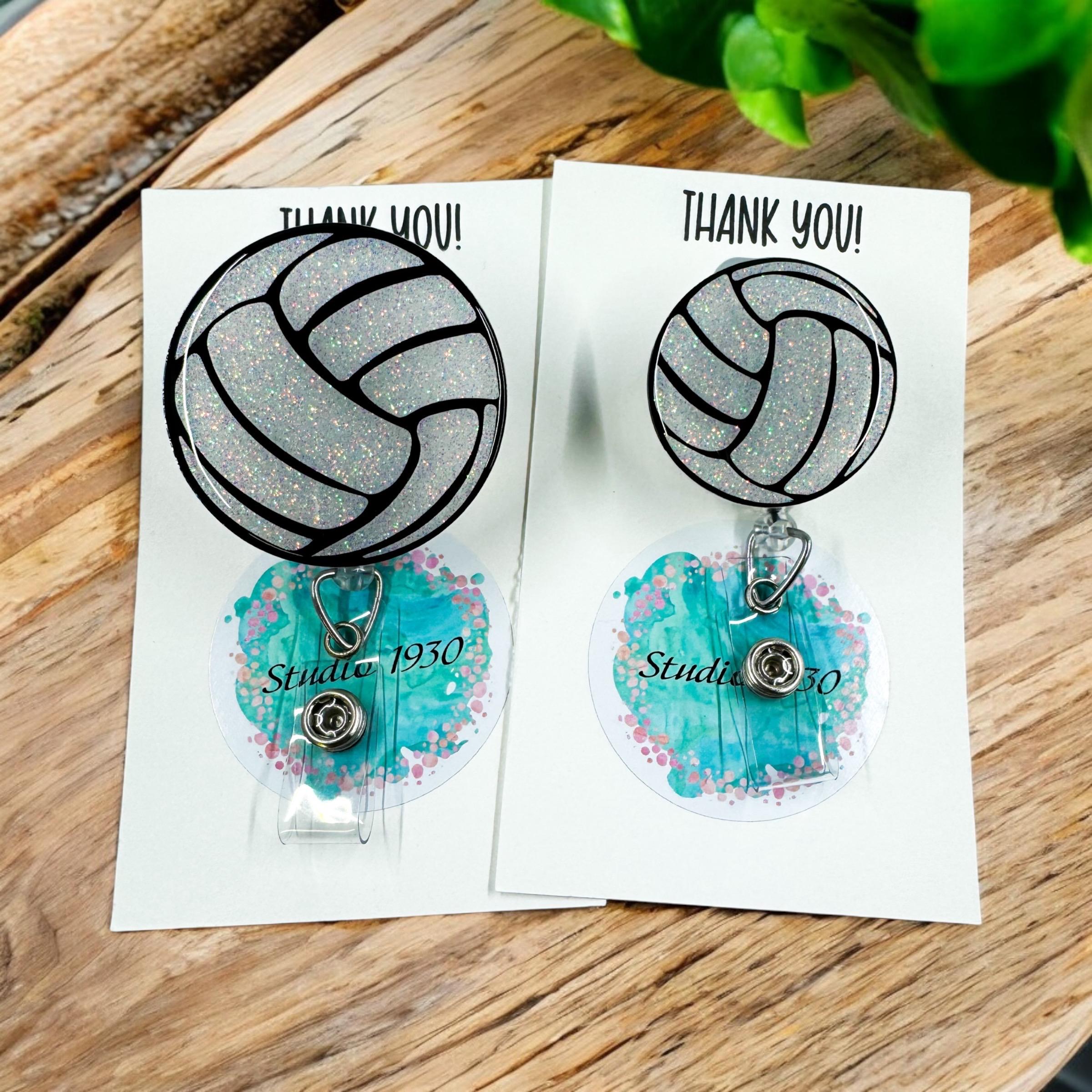 Volleyball badge reel