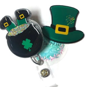 Pot of gold badge reel — St Patrick’s day badge reel — nurse gifts — badge holder