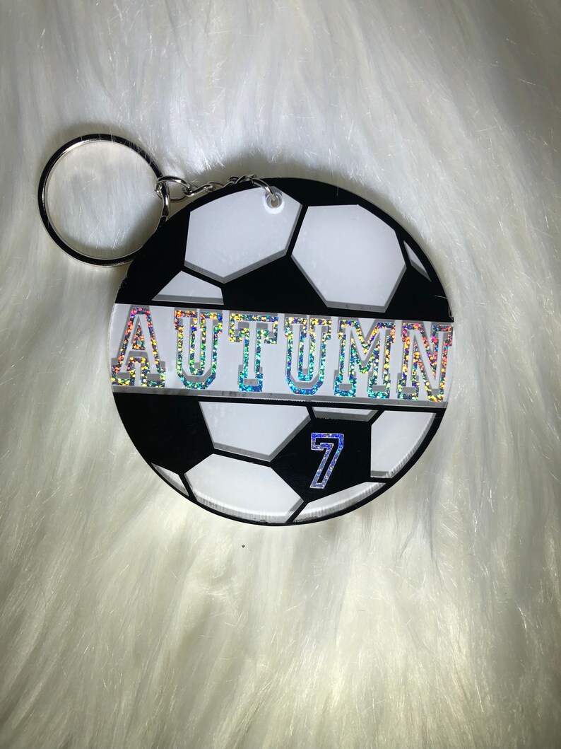 Soccer Ball Keychain PERSONALIZED SOCCER GIFTS Team Etsy