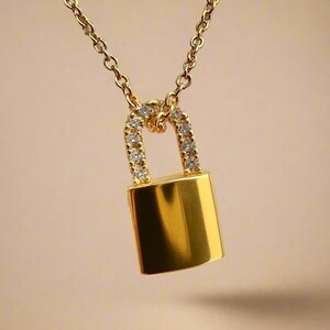 Add-On Padlock Charm – Extra Gold-Plated Initial Pendant, Personalised Letter Charm