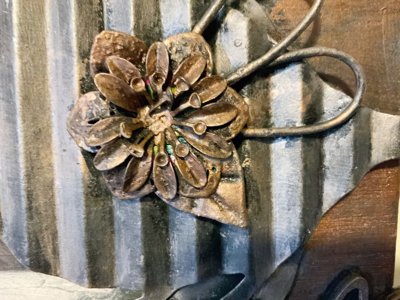 Mixed Media Wall Decor Handmade Decoration Upcycled Wood and Etsy