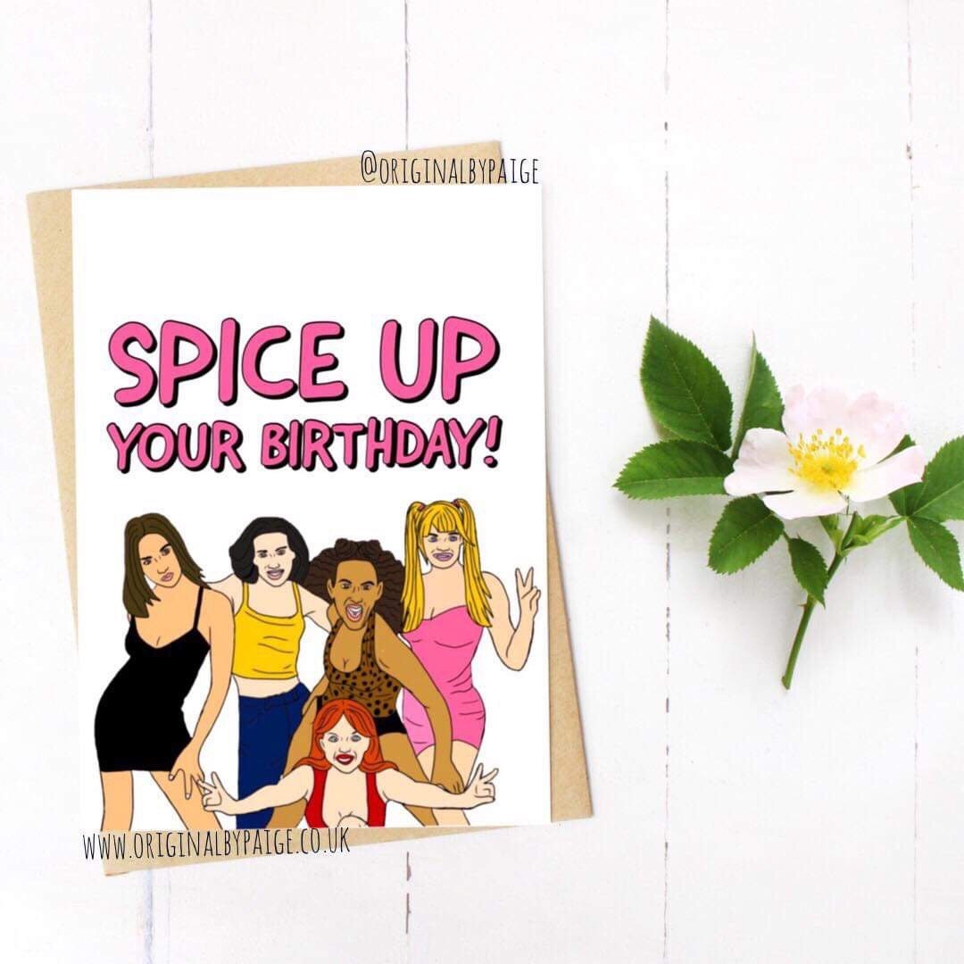 Spice girls birthday card | Etsy