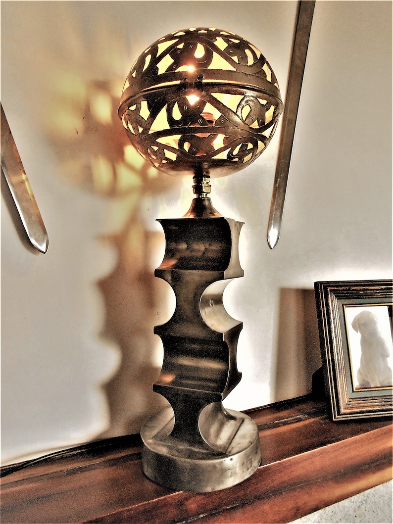 ANTIQUE LAMP Peltre lamp Rustic table lamp Vintage lamp Desk lamp Steampunk Lamp Edison lamp Oriental Lamp