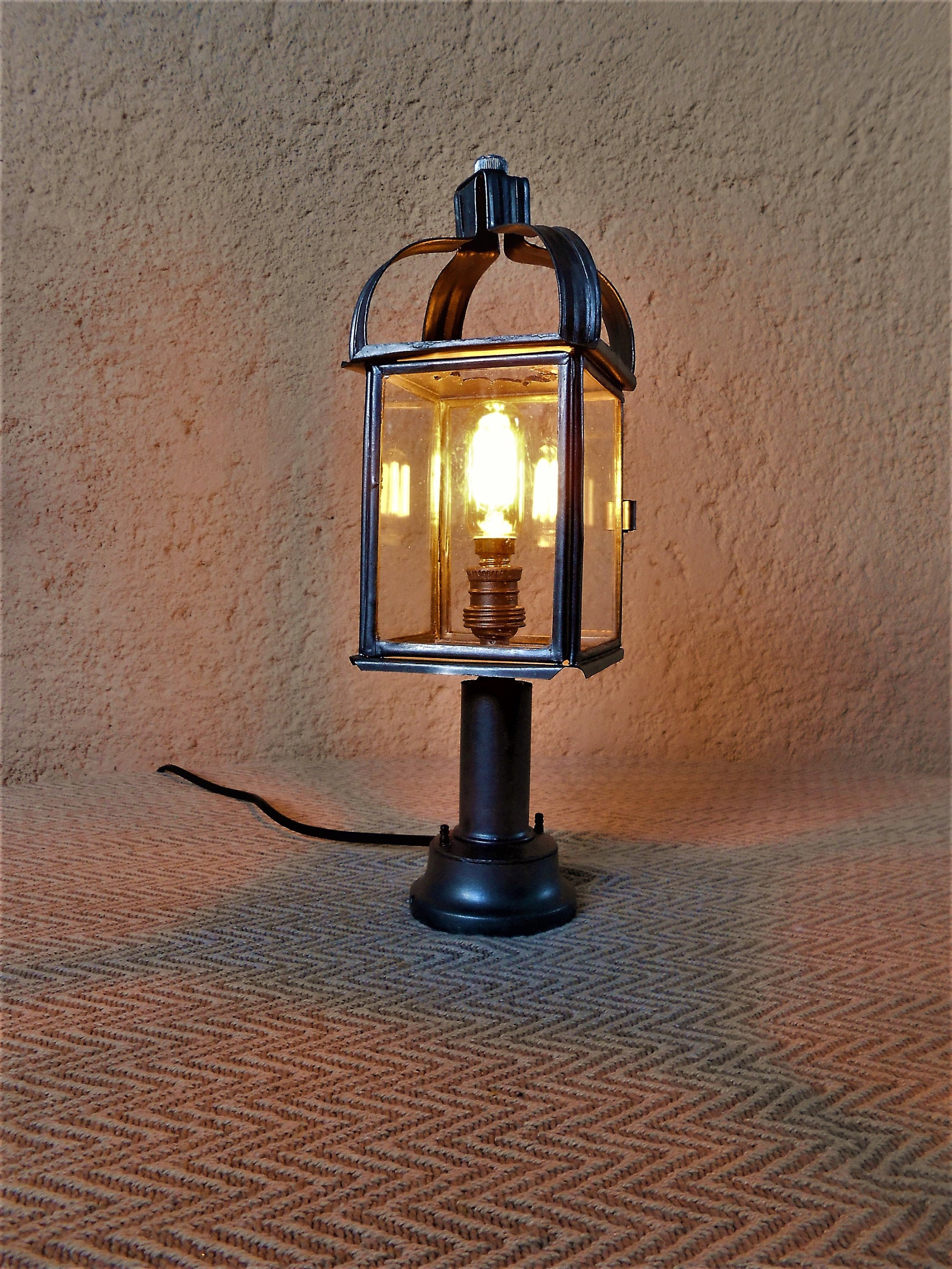 Antique Lamp Rustic Lantern Edison Table Industrial Colonial