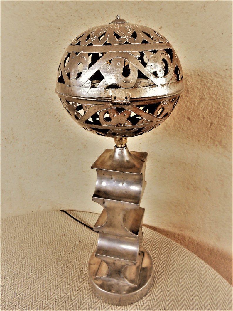 ANTIQUE LAMP Peltre lamp Rustic table lamp Vintage lamp Desk lamp Steampunk Lamp Edison lamp Oriental Lamp