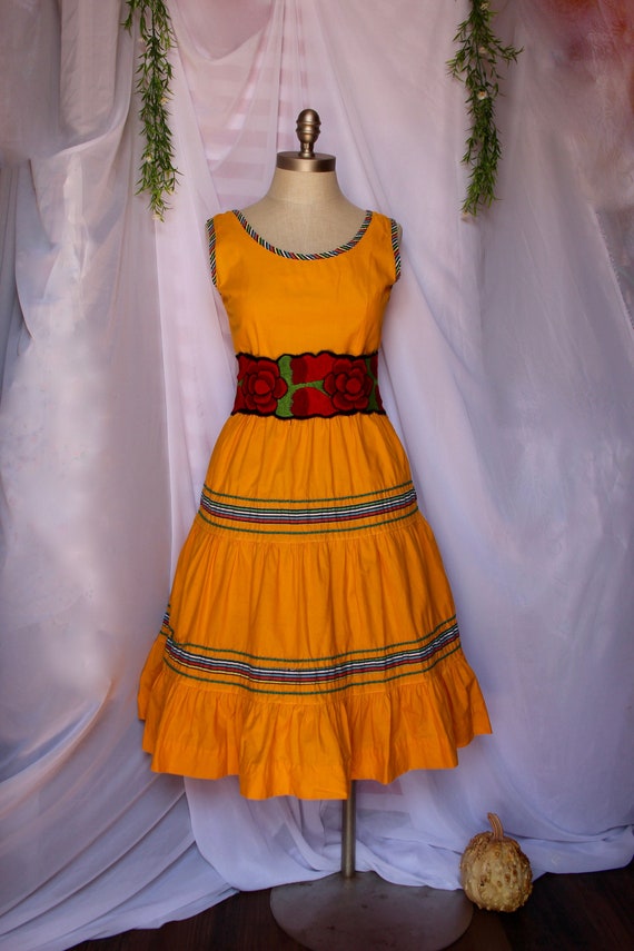 Vintage 1950's Mexican Style Dress