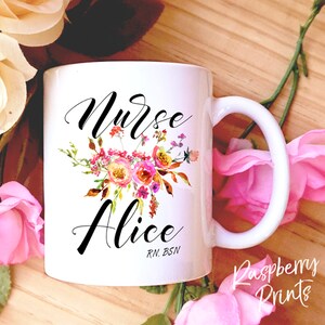 Nurse Gift, Nurse Mug, Personalized Nurse, Nurse Graduation, Graduate Gift, New Nurse Gift, Registered Nurse,Gift for Her,Nurse Appreciation