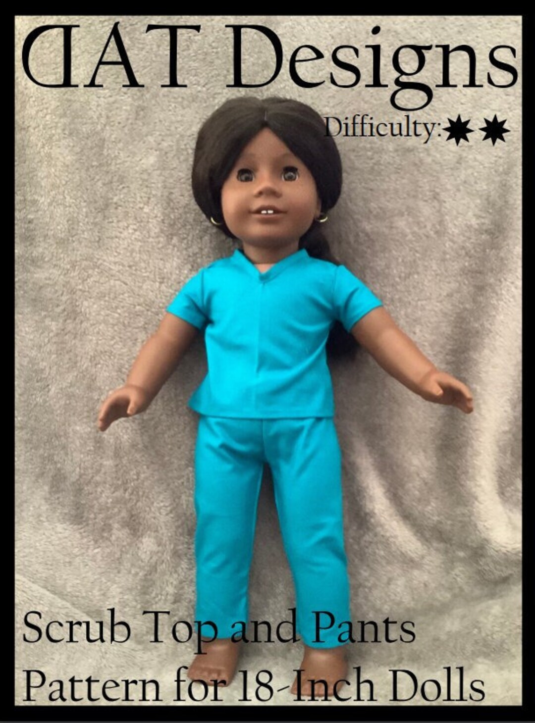 DATD001 18 Inch Doll Scrubs PDF Pattern by DAT Designs - Etsy
