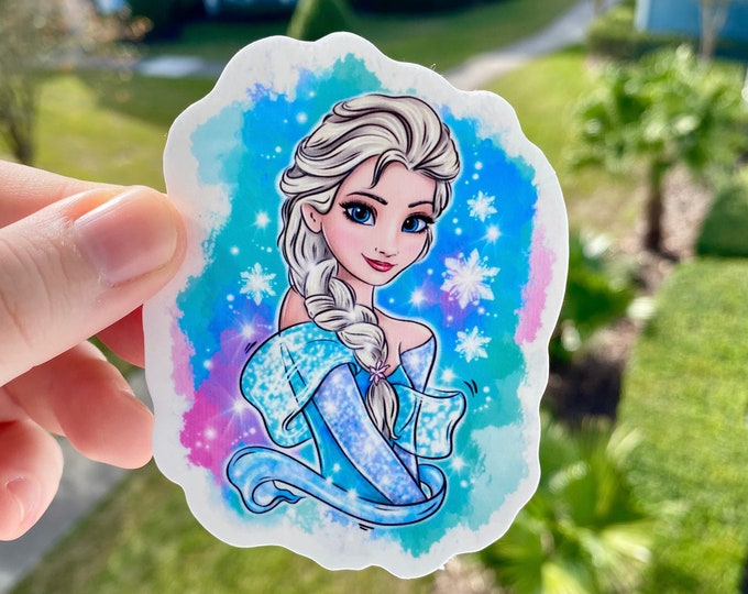 Frozen Queen Elsa Inspired Waterproof Sticker - Etsy