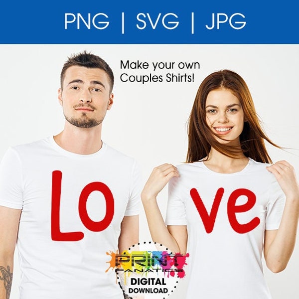 LOVE couples shirt download, Couples Outfits, LO VE Couples Shirts, Shirts For Couples, Love Matching Couples T-Shirt, Anniversary Gift
