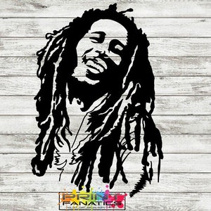 Bob Marley Portrait SVG Datei, Bob Marley svg, dxf, png, Bob Marley SVG Schnittdatei, Bob Marley Vektor, Cameo, Silhouette, One Love, Bob Marley