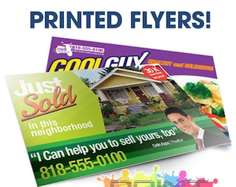 PRINTED Full Color Flyers or Post Card, Printing Single or Double Sided, Thick glossy card stock, 10 20 50 100 200 500 1000 You design 4"x6"