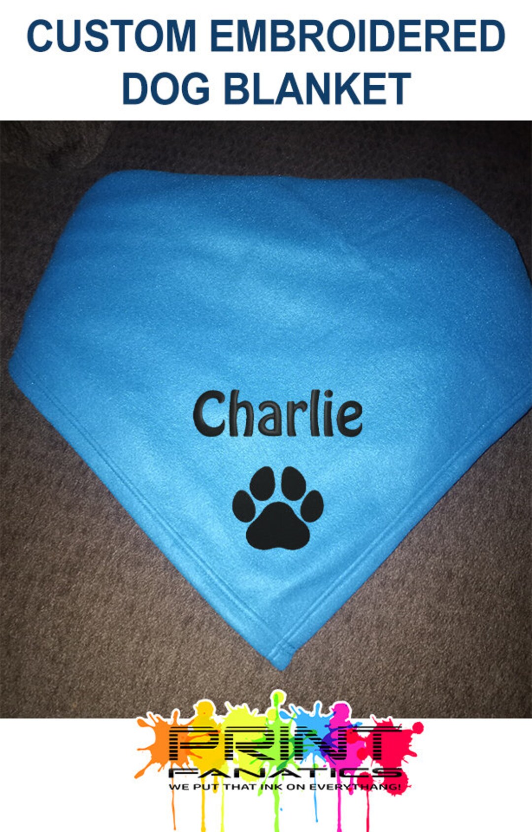 Personalized Dog Blanket Fleece Dog Blanket Custom Furbaby Etsy