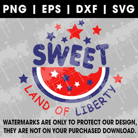 Download Patriotic Watermelon Svg Sweet Land Of Liberty Svg 4th Of Etsy