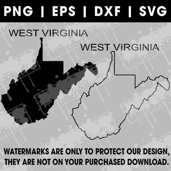 West Virginia Vector State Clipart Wv Clip Art Wv Svg Etsy