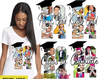 2025 Graduate Collage Template, Pre-K, Kindergarten, Class of 2025, Graduate Sublimation design, Open Collage template, 2025 graduation
