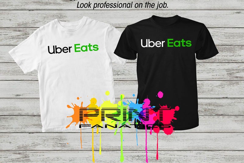 UberEats tshirt, Black or White uber eats shirt, Professional Uber Ea…