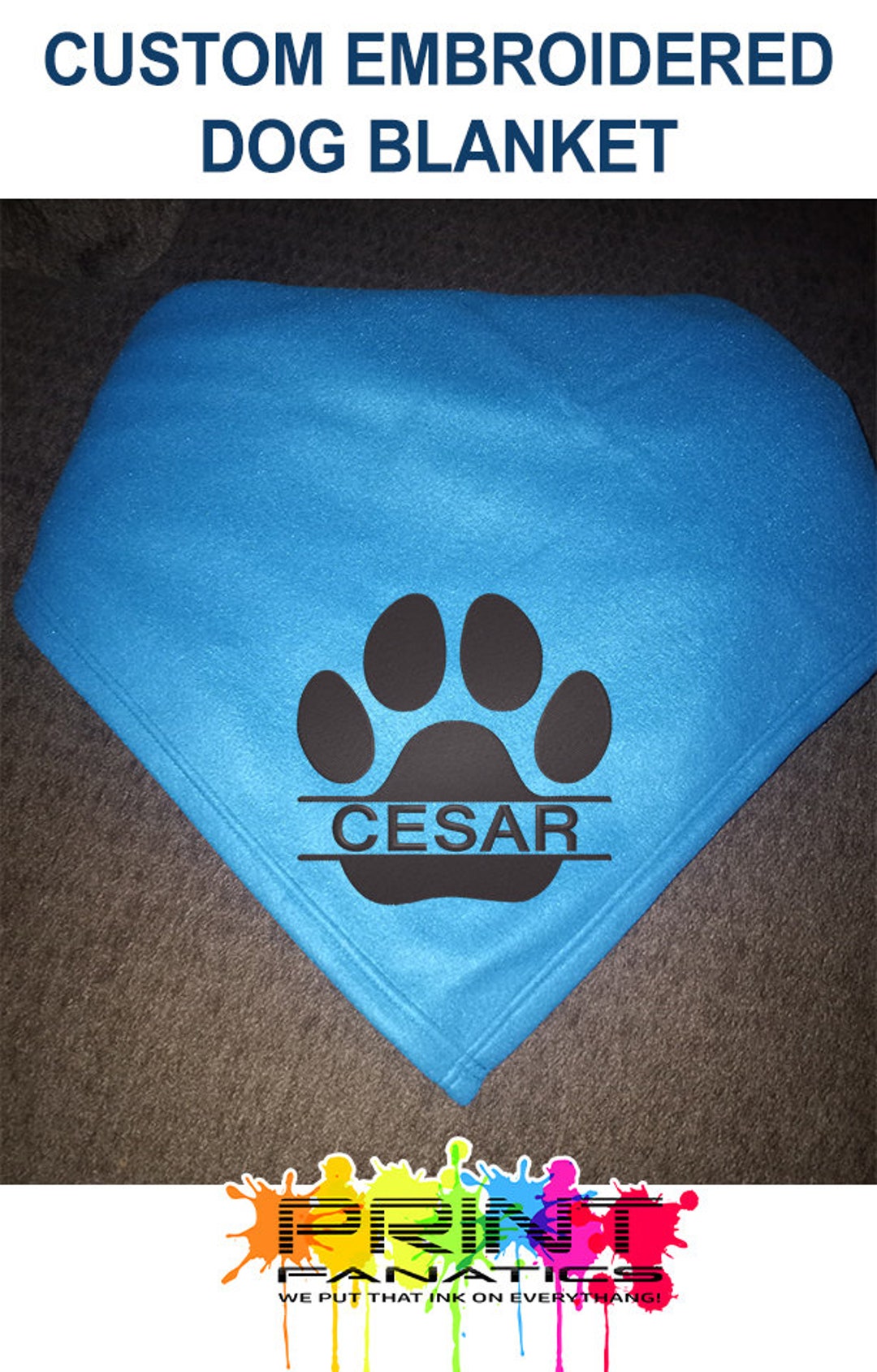 Personalized Dog Blanket Fleece Dog Blanket Custom Furbaby Etsy