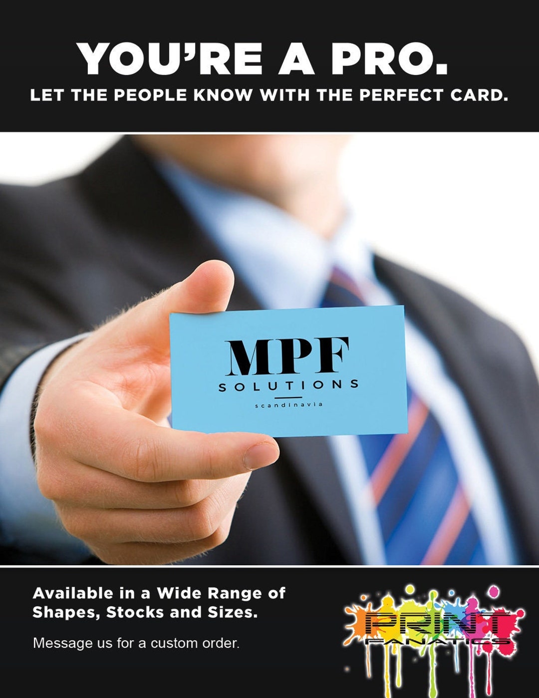 Full Color Business Card Printing Single or Double Sided, Thick Card