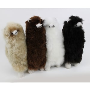 10&quot; inches Height handmade alpaca fur stuffed animal plush llama teddy handmade peruvian animal toy