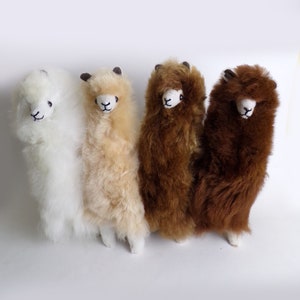 12&quot; Inches Height  / Handmade Alpaca Stuffed Animal Plush Alpaca / Llama fur teddy alpaca handmade Peruvian alpaca fur stuffed animal toy