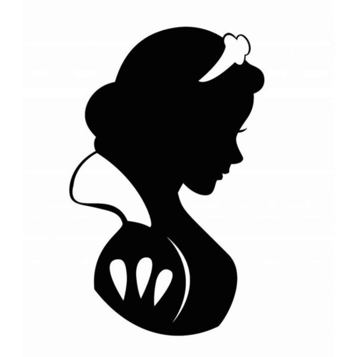 Printable Snow White Silhouette