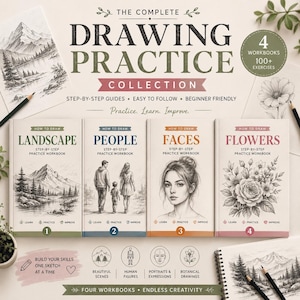 Pratique du dessin Paysage, Dessin de personnes, dessiner des visages, dessiner des fleurs, exercices de dessin, comment dessiner, pratique du dessin, apprendre à dessiner