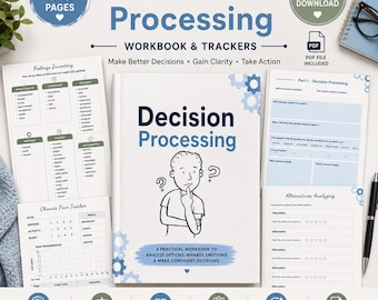 Make a Decision Aid Printable Interactive Worksheet Journal Inserts Planner Therapy Mental Health School Counseling, 8,5x11" PDF Printable