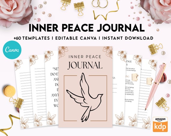 Inner Peace Journal, Calming journal, Happiness journal, Spiritual journal