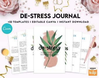 Stress Journal, DBT Distress Tolerance, DBT Skills, Therapy Journal, Mental Health Journal, Stress Relief, BPD, Anxiety, Canva Editable