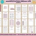 Manifestation Dream life Journal 8.5x11' Canva Editable 60 Templates, Canva KDP editable interior workbook, digital and printable. 