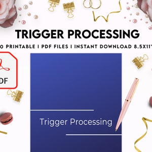 Trigger Processing journal, Thought Journal for daily self care, mental health, emotion list with breakdown worksheets, 8,5x11" Printable image 2