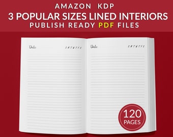 May include: An open notebook with 120 lined pages. The notebook has a white cover and is open to a page with the word "Date" written at the top. The notebook is on a red background.