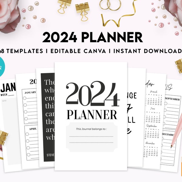 Canva 2024 Calendar Etsy