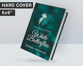 Butterfly Hardcover Template Canva Editable For Notebook, Journal, Novel, Hard Covers, Canva template For KDP Cover 6x9" 120 pages