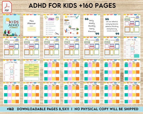 Kids ADHD Planner, kids mental health