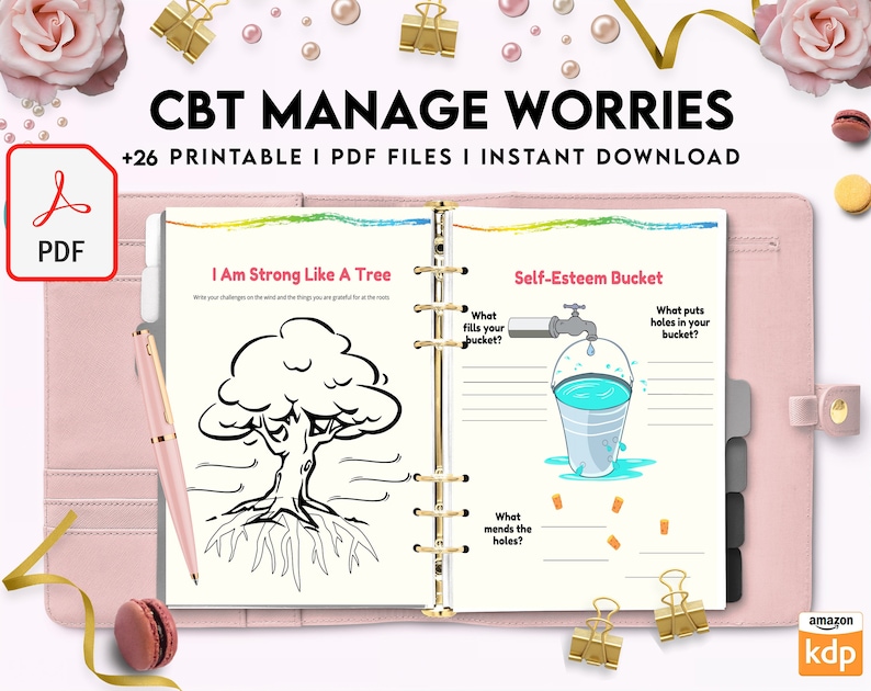 CBT manage your worries activity book, therapy worksheets, therapy tools, resources, regulation, anxiety, teen mental health image 9