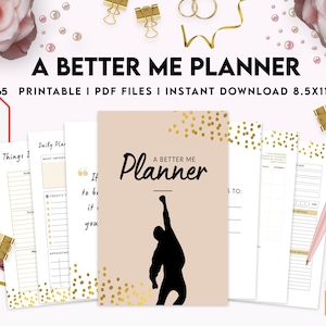 A Better Me Planner, Daily Monthly planner, Goal planner
