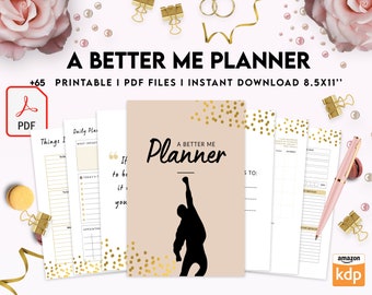 A Better Me Planner, Daily Monthly planner, Goal planner