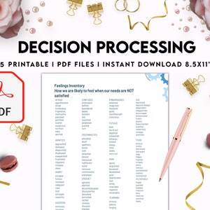Make a Decision Aid Printable Interactive Worksheet Journal Inserts Planner Therapy Mental Health School Counseling, 8,5x11" PDF Printable image 6
