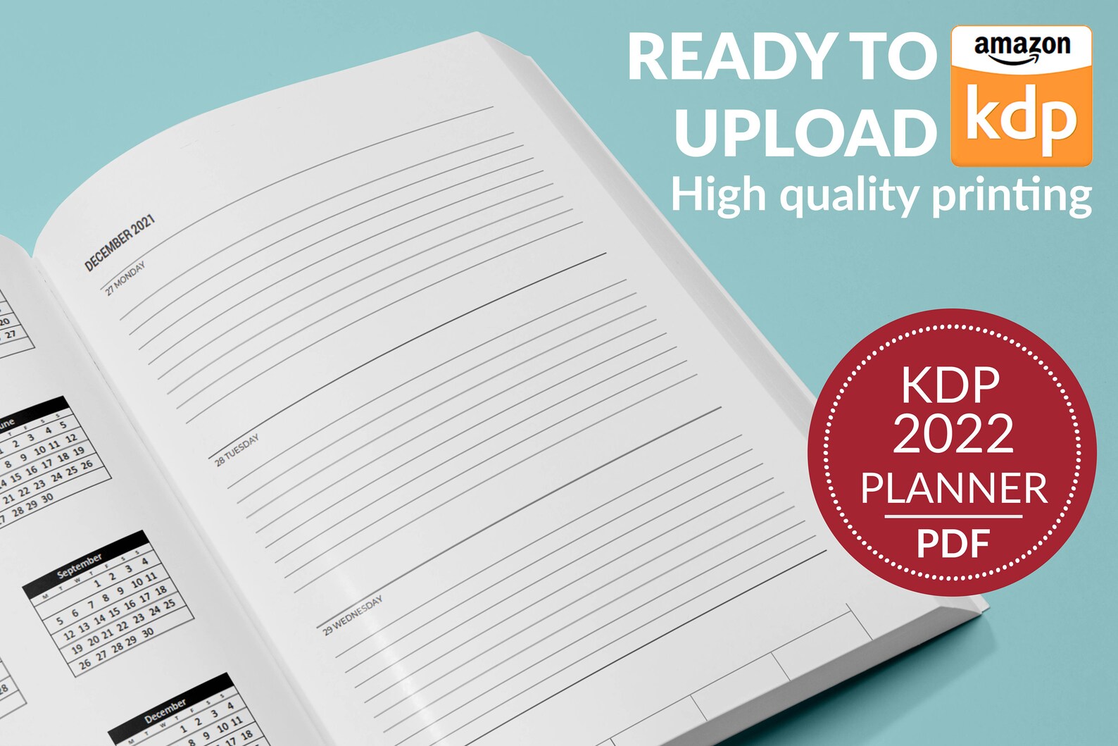 2022 Daily Planner KDP Journal 120 Pages Ready to Upload PDF Etsy