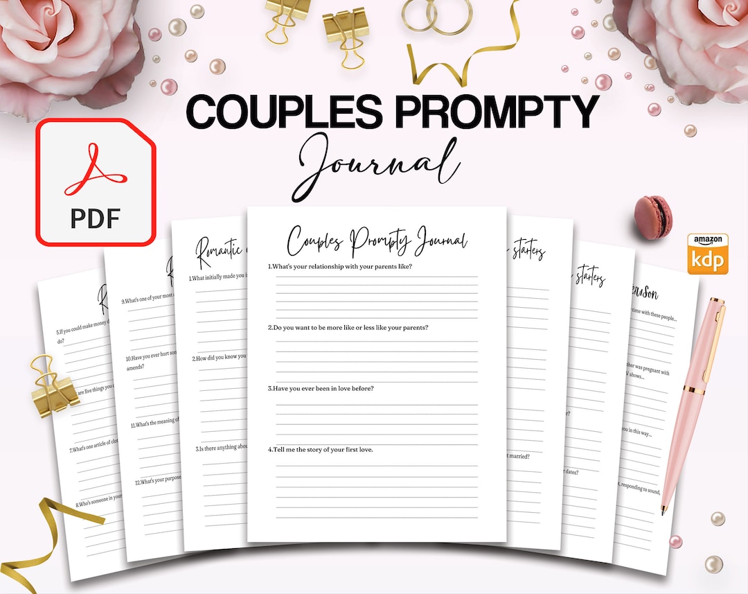 Couples And Relationship Guided Journal With Prompts 26 Pages Pdf 8 5x11 Kdp Printable Pdf