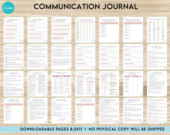 Communication Journal, Communication skills, DBT Interpersonal Effectiveness, Discussion Therapy : Relationship, Emotional Labor, Speech...