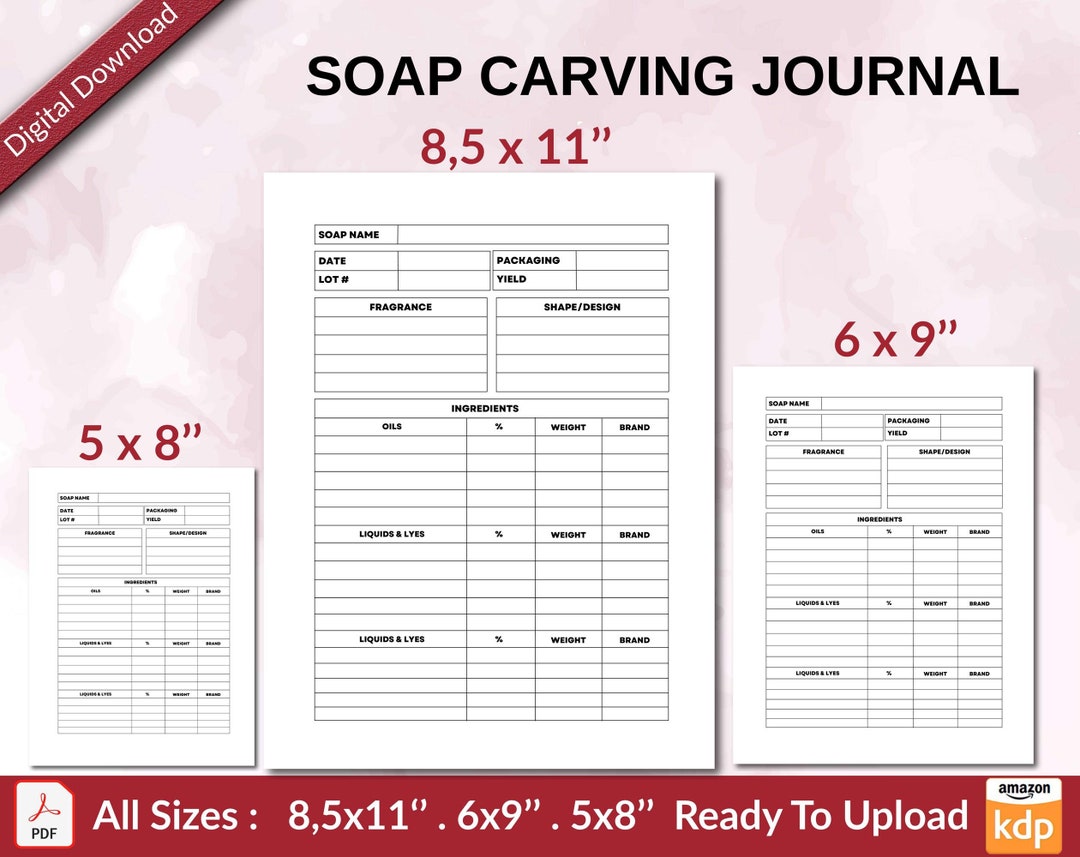 SOAP Carving Journal 120 Pages Ready to Upload PDF Used as Low Content ...